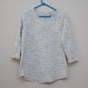 Lucky Brand Textured Zip Back Tunic Top Small